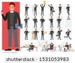 set of businessman character... | Shutterstock .eps vector #1531053983