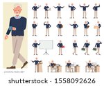set of businessman character... | Shutterstock .eps vector #1558092626