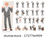 set of old businessman... | Shutterstock .eps vector #1727764909