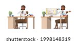 businesswoman working in office ... | Shutterstock .eps vector #1998148319