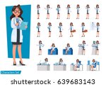 set of doctor character design. | Shutterstock .eps vector #639683143