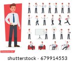 businessman working character... | Shutterstock .eps vector #679914553