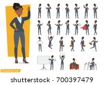 businesswoman working character ... | Shutterstock .eps vector #700397479