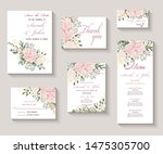 wedding invitation with flowers ... | Shutterstock .eps vector #1475305700