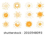 set of sun symbols vector. sun... | Shutterstock .eps vector #2010548093