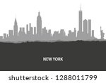 new york  usa skyline. city... | Shutterstock .eps vector #1288011799