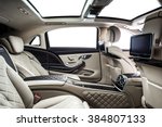 Car interior luxury rear seat