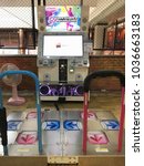 Small photo of BANGKOK - DECEMBER 2017: Dance Dance Revolution (DDR) arcade in MBK mall. Also known as Dancing Stage it is the pioneering series of the rhythm and dance genre in video games, produced by Konami.