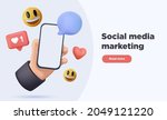 social media concept. marketing ... | Shutterstock .eps vector #2049121220
