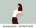 suffering from chronic back... | Shutterstock . vector #2074671439