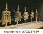 Ancient Chinese cultural relics, bronze musical instruments from the Shang Dynasty - chime bells