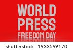 world press freedom day white... | Shutterstock . vector #1933599170
