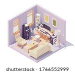 vector isometric office... | Shutterstock .eps vector #1766552999