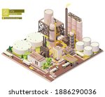 vector isometric oil refinery... | Shutterstock .eps vector #1886290036