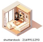 vector isometric modern living... | Shutterstock .eps vector #2169911293