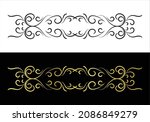 decorative border in retro... | Shutterstock .eps vector #2086849279