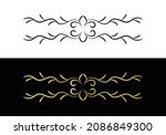 decorative border in retro... | Shutterstock .eps vector #2086849300