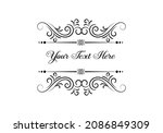 vintage calligraphic vignettes... | Shutterstock .eps vector #2086849309
