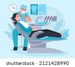 dental care concept. healthcare ... | Shutterstock .eps vector #2121428990