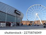 Small photo of Liverpool, Merseyside, England - March 10 2023: M and S Bank Arena at Liverpool city's King's Dock in Merseyside. Echo arena sponsored by Marks and Spencer to host the Eurovision Song Contest 2023