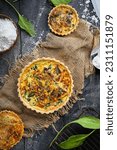 Small photo of Quiche is a savory egg custard baked in a flaky pie crust shell. Though you can certainly make a crustless quiche