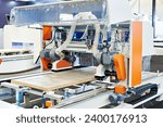 Small photo of CNC workingcenter woodworking with cutting, optimization of panels wood, fiberboard, chipboard, doors, furniture