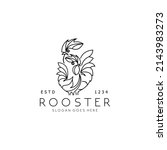 rooster line art. simple... | Shutterstock .eps vector #2143983273
