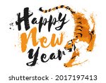 the year of the tiger greeting... | Shutterstock .eps vector #2017197413