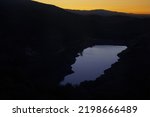 Small photo of Twilight over Guadalupe Reservoir Looking West via Almaden Quicksilver County Park in San Jose, California.