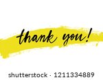 thank you  handwritten phrase.... | Shutterstock .eps vector #1211334889