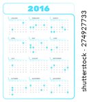 calendar 2016 template in light ... | Shutterstock .eps vector #274927733