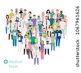healthcare medical team in... | Shutterstock . vector #1067961626