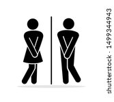girls and boys restroom... | Shutterstock .eps vector #1499344943