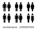 restroom door pictograms. woman ... | Shutterstock .eps vector #1550507033