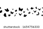 flying butterflies silhouettes. ... | Shutterstock .eps vector #1654756333