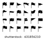 black flags icons and pennants... | Shutterstock .eps vector #631856210