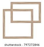 wooden frame on a white... | Shutterstock .eps vector #797272846