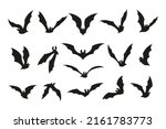 flying bat silhouettes.... | Shutterstock .eps vector #2161783773