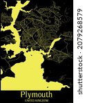 Black And Yellow City Map Of...