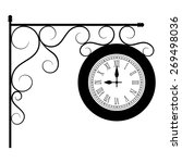 street clock  black  old style | Shutterstock .eps vector #269498036