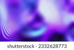 Small photo of Neon ripple texture. Defocused glow. Iridescent wave. Blur purple blue fluorescent color gradient light curve lines abstract background with free space.