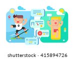 communication technology... | Shutterstock .eps vector #415894726