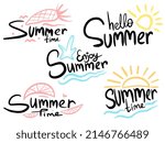 vector set of summer labels ... | Shutterstock .eps vector #2146766489