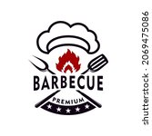 Premium Barbecue Logo. Chef Hat ...