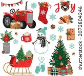 Christmas Farm House Tractor...