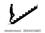 step up icon. simple silhouette ... | Shutterstock .eps vector #2024613683