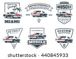 set of classic muscle car logo  ... | Shutterstock .eps vector #440845933