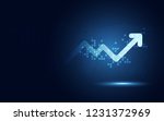 futuristic raise arrow chart... | Shutterstock .eps vector #1231372969