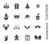 christmas party icon vector set ... | Shutterstock .eps vector #723270550