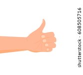 cartoon hand icon isolated on... | Shutterstock .eps vector #608505716